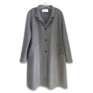 Harris Wharf London Single Breasted Wool Overcoat